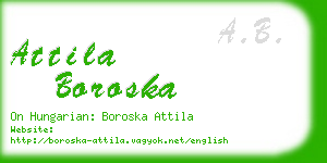 attila boroska business card